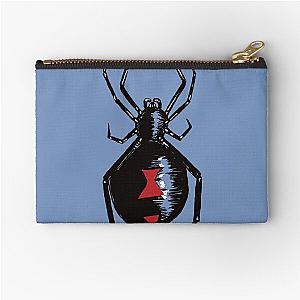 Black Widow Spider Illustration Zipper Pouch