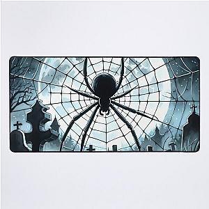 Halloween Black Widow Spider Desk Mat