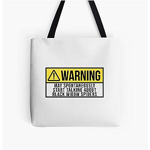 May Spontaneously Start Talking About Black Widow Spiders- Gift Perfect All Over Print Tote Bag