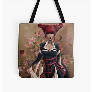 the black Widow All Over Print Tote Bag