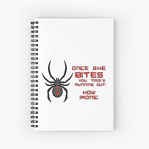 Black Widow Irony Spiral Notebook