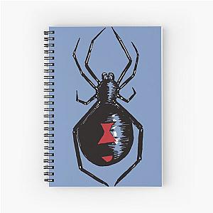 Black Widow Spider Illustration Spiral Notebook