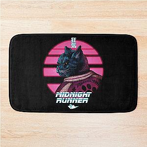 Midnight Runner 
Crepuscular 
What Cats Do At Night 
Late Night Cat Zoomies 
Whimsical Blade Runner Parody 
Chasing the elusive dot Bath Mat