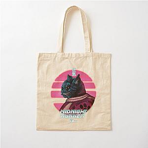 Midnight Runner Crepuscular Cat Late Night Cat Zoomies Whimsical Blade Runner Parody Chasing the elusive dot Cotton Tote Bag