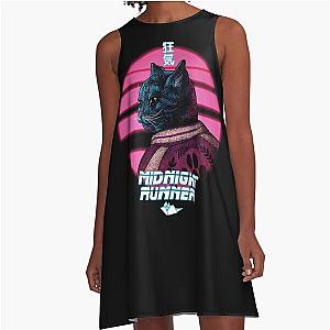 Midnight Runner 
Wee Hour Cat 
Crepuscular 
What Cats Do At Night - Late Night Cat Zoomies 
Chasing the Elusive Dot A-Line Dress