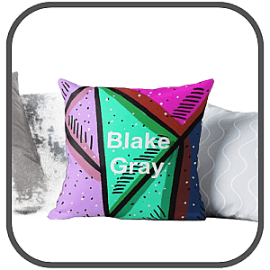Blake Gray Pillows Cover