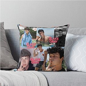 Blake Gray Throw Pillow