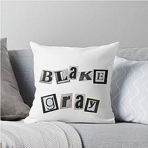 Blake Gray Magazine Font Throw Pillow