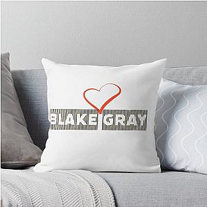 Blake Gray Throw Pillow