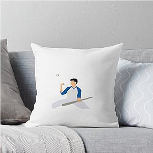 Blake Gray Playing Baseball Throw Pillow
