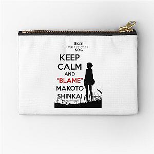 Keep Calm and Blame Makoto Shinkai (The New Miyazaki) Zipper Pouch