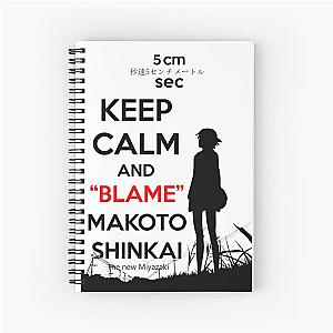 Keep Calm and Blame Makoto Shinkai (The New Miyazaki) Spiral Notebook