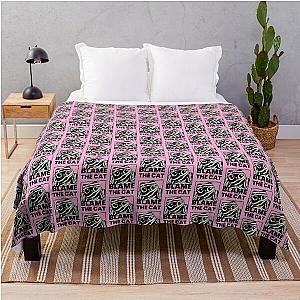 Blame the Mummy Cat Throw Blanket