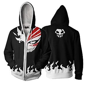 Bleach Jackets - 3D Printed Hoodie Mask Tracksuit Zipper Hooded Jacket