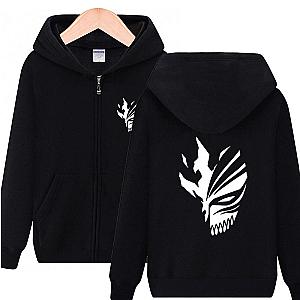 Bleach Jackets - Kurosaki Ichigo Mask Anime Printed Long Sleeve Hooded Jacket