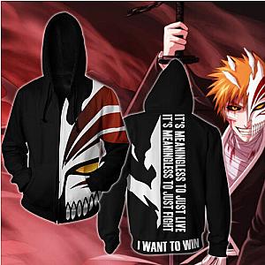 Bleach Jackets - 3D Printed Hoodie Kenpachi Zaraki Tracksuit Zipper Hooded Jacket