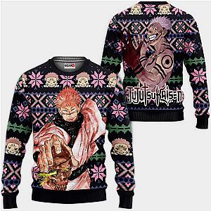 Jujutsu Kaisen Sweatshirts – Ryomen Sukuna Ugly Christmas Sweater Custom Sweatshirt