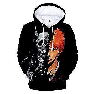 Bleach Hoodies - Ichigo Kurosaki Human - Demon Split 3D Hoodie