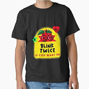 Blink Twice If You Want Me Sticker Classic T Shirt