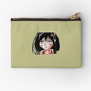 Blood C anime girl, drawing - Drawing of anime girl Blood C Zipper Pouch