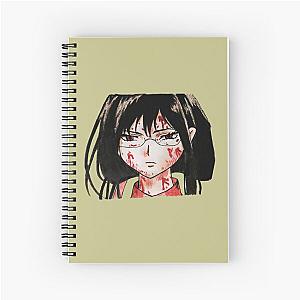 Blood C anime girl, drawing - Drawing of anime girl Blood C Spiral Notebook