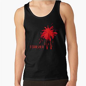 Forever Dead?-Red Creepy Halloween Bloodstained Tank Top