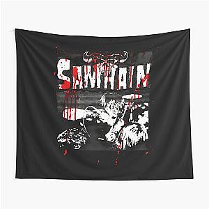 Samhain Band - Bloodstained Vintage Live Photo And Logo Initium Tapestry