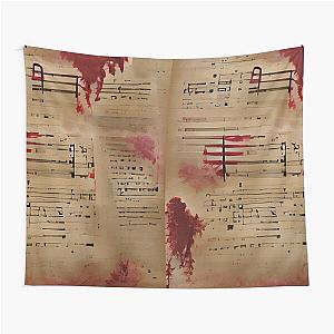Bloodstained Sheet Music Tapestry