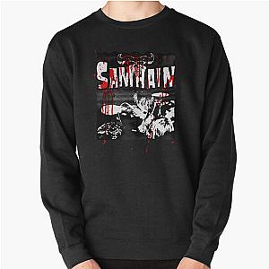 Samhain Band - Bloodstained Vintage Live Photo And Logo Initium Pullover Sweatshirt