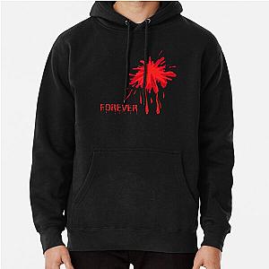 Forever Dead?-Red Creepy Halloween Bloodstained Pullover Hoodie
