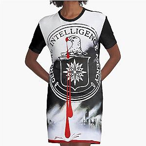 Bloodstained C.I.A. Graphic T-Shirt Dress