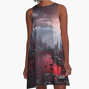 Bloodstained Mire - Fantasy Land Series - Reimagined Artwork A-Line Dress
