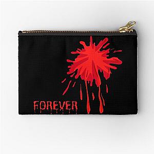 Forever Dead?-Red Creepy Halloween Bloodstained Zipper Pouch