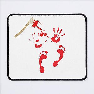 Bloody Hand  Bloody Feet Bloodstained Blood Splatter Halloween Mouse Pad
