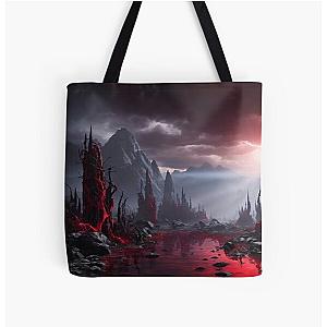 Bloodstained Mire - Fantasy Land Series - Reimagined Artwork All Over Print Tote Bag