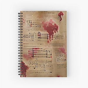 Bloodstained Sheet Music Spiral Notebook