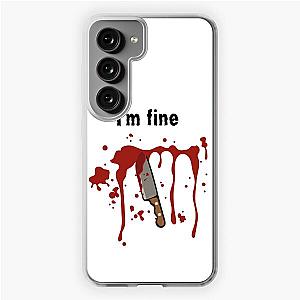 I'm Fine Bloodstained Blood Splatter Halloween Samsung Galaxy Soft Case