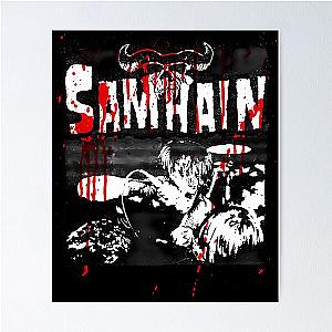 Samhain Band - Bloodstained Vintage Live Photo And Logo Initium Poster