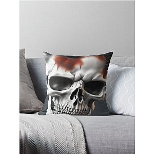 Bloodstained Surreal Skull Artwork - Skull Colection. Throw Pillow