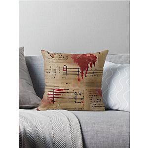 Bloodstained Sheet Music Throw Pillow