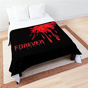 Forever Dead?-Red Creepy Halloween Bloodstained Comforter