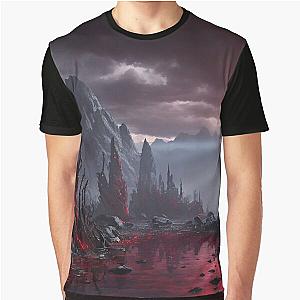 Bloodstained Mire - Fantasy Land Series - Reimagined Artwork Graphic T-Shirt