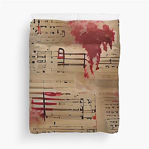 Bloodstained Sheet Music Duvet Cover