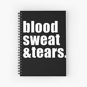 Blood Sweat Tears Funny Korean Hangul RM Spiral Notebook