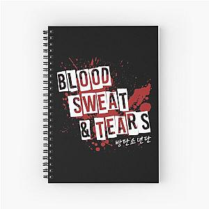 blood sweat & tears - white Spiral Notebook