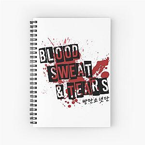 blood sweat & tears - black Spiral Notebook