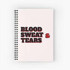 Blood sweat and tears (red and black) Spiral Notebook