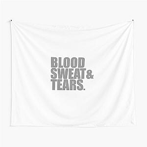 gray tears sweat blood blood cry tears beam blood exhausting cool endure sweating hot warm heat summer hot cool sunny holiday sweat Tapestry