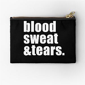 Blood Sweat Tears Funny Korean Hangul RM Zipper Pouch