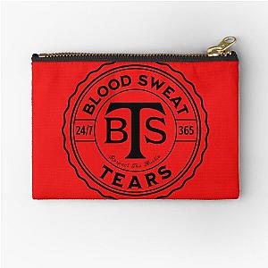 of BLOOD, SWEAT, AND TEARS - BLACK DESIGN Zipper Pouch